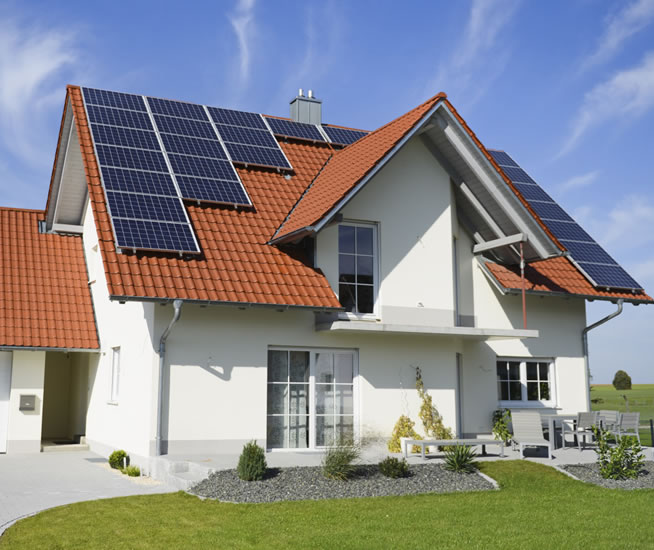 casa com energia solar
