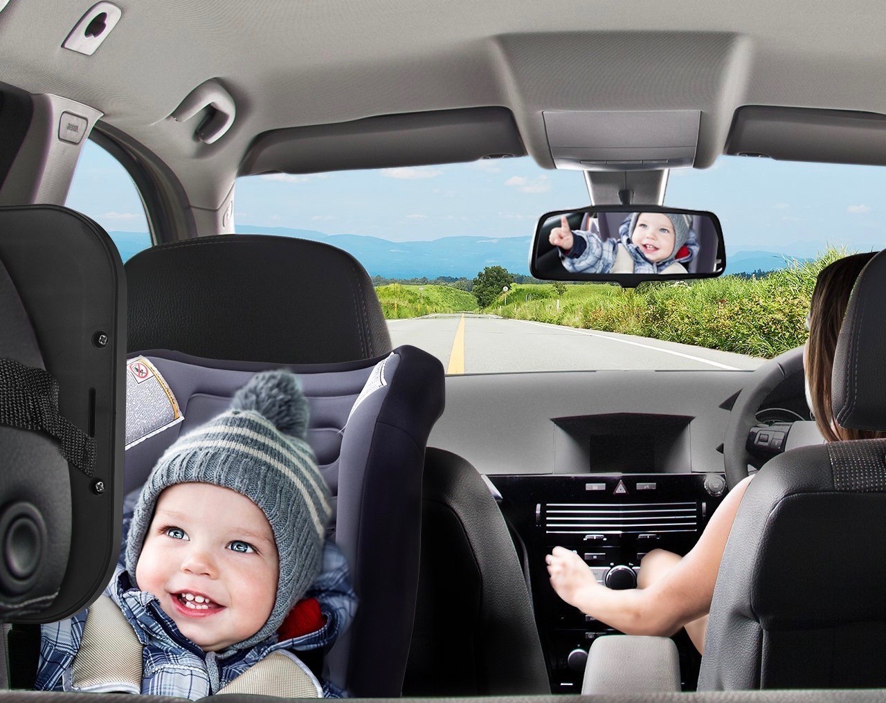 espejo coche bebes asiento trasero