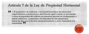 ley de propiedad horizontal