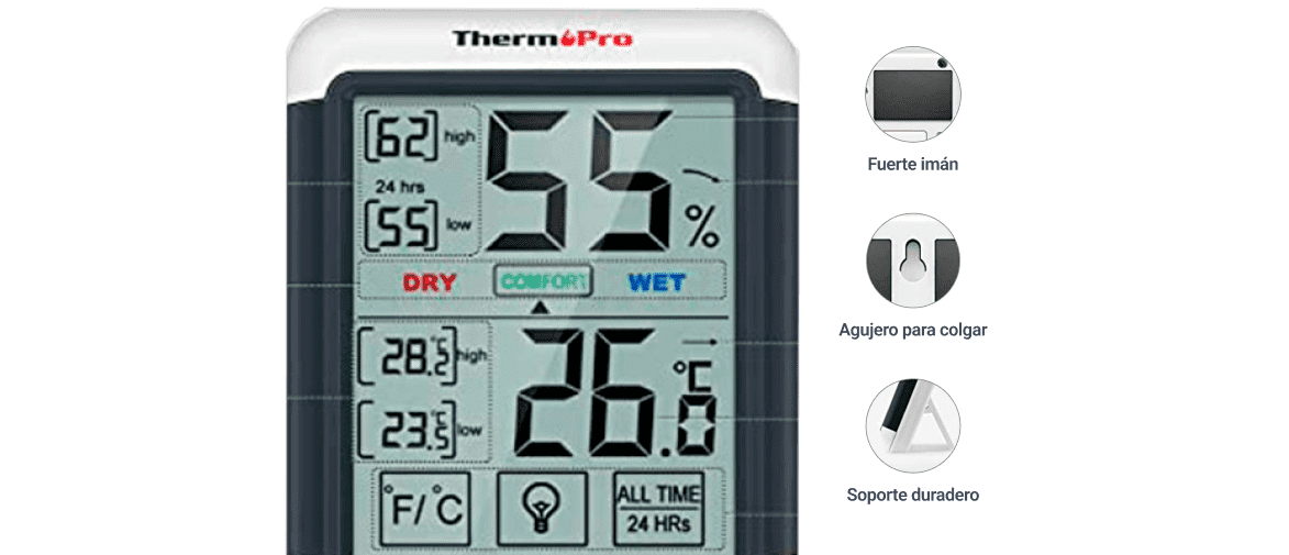 ▷ Higrómetro ThermoPro TP55